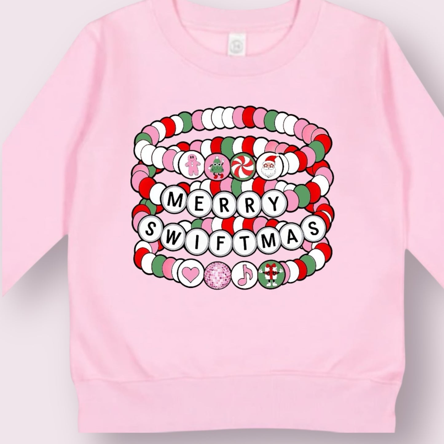 Merry Swiftmas Crewneck ~ Light Pink