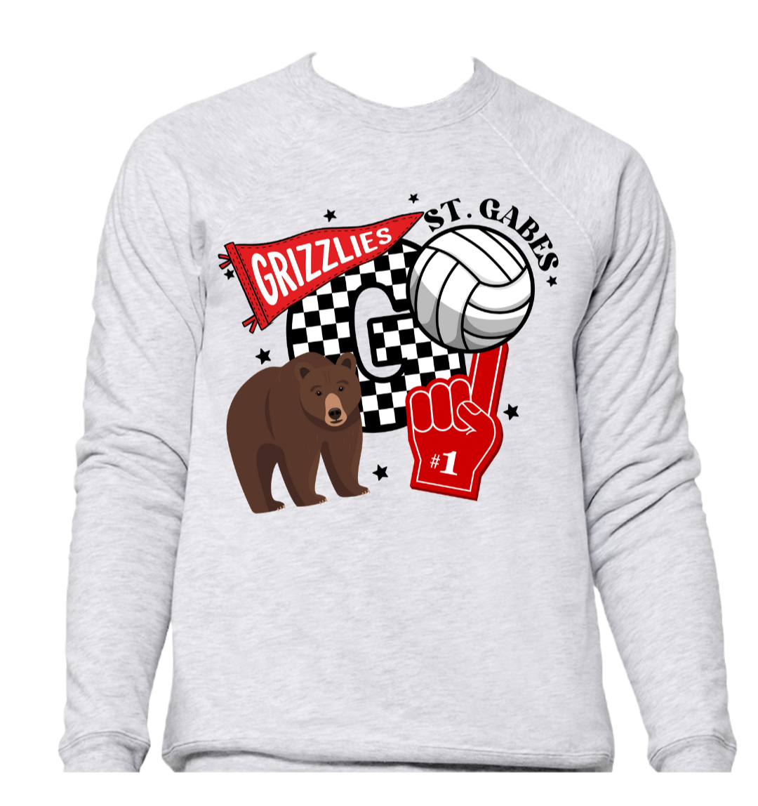 St. Gabriel Grizzlies VOLLEYBALL Crewneck {Youth-Adult}