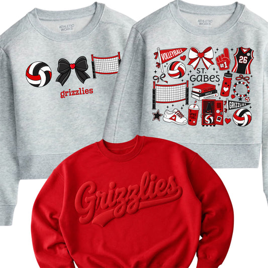 St. Gabriel Grizzlies Volleyball Crewneck {YOUTH}
