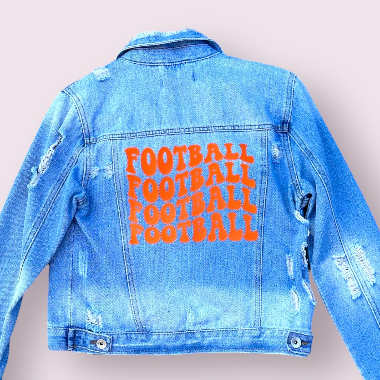 Wavy Football Jean Jacket