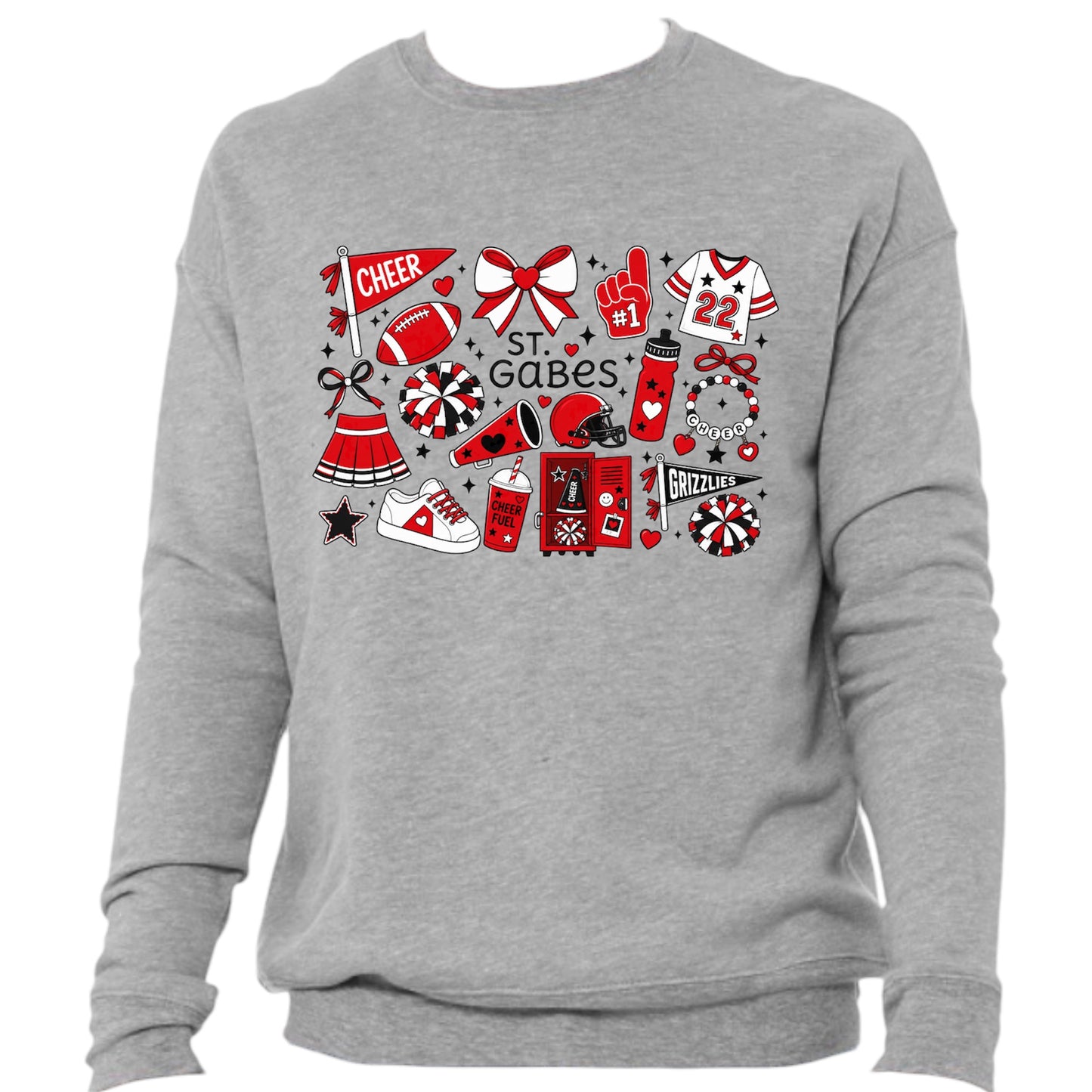 St. Gabriel Grizzlies CHEER TEAM Crewneck {Adult}