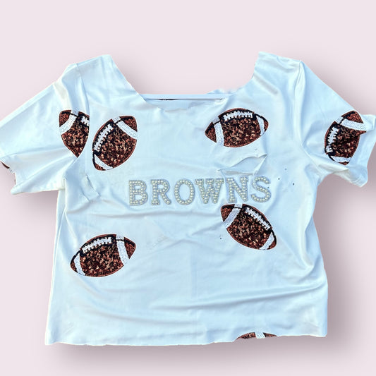 Destroyed Browns Football Tee