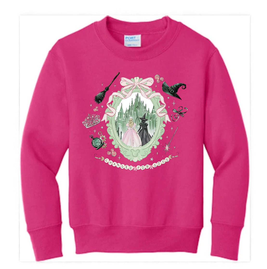 Wicked Crews & Tees! 💚🩷 🫧⋆｡˚ 🪄