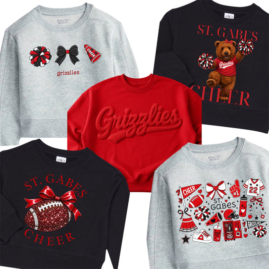 St. Gabriel Grizzlies CHEER TEAM Crewneck {YOUTH}
