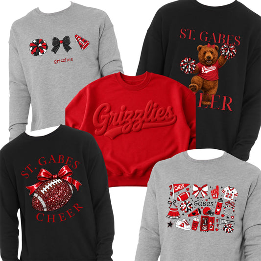 St. Gabriel Grizzlies CHEER TEAM Crewneck {Adult}