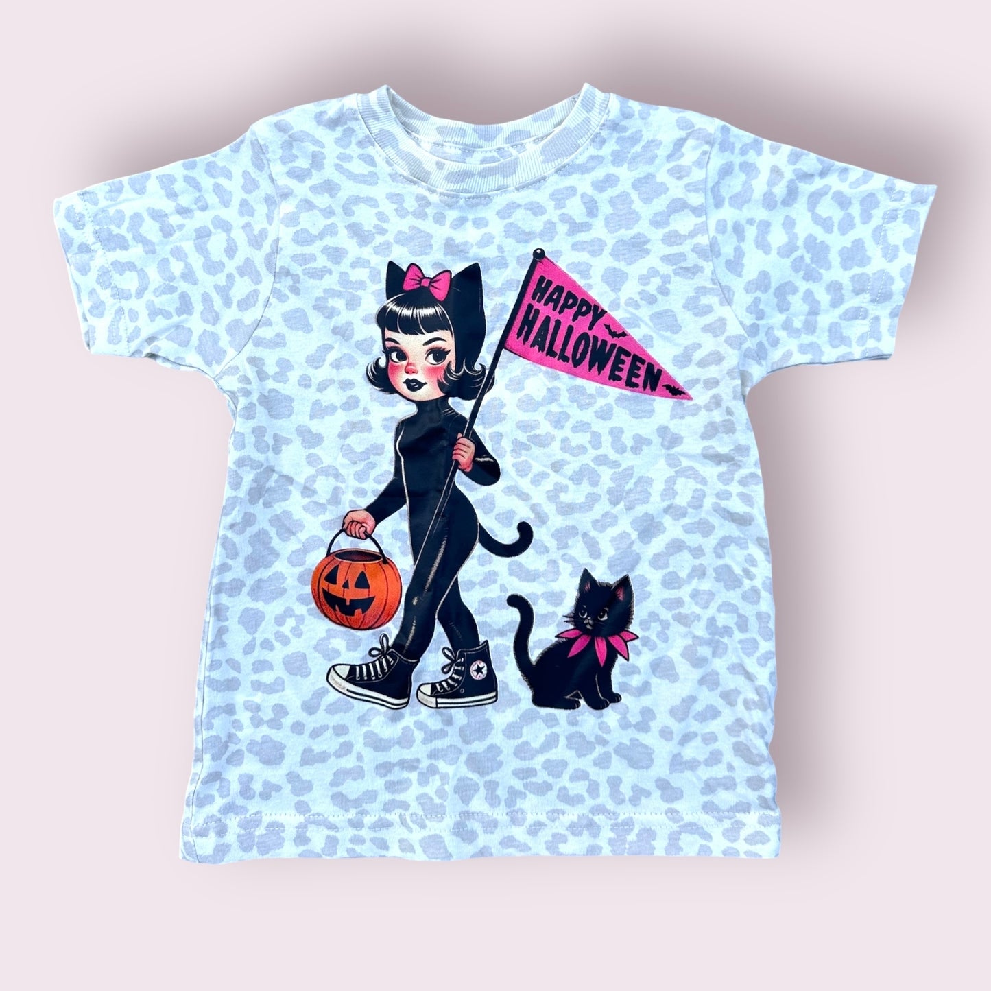 Retro Cheetah Girl Halloween Tee