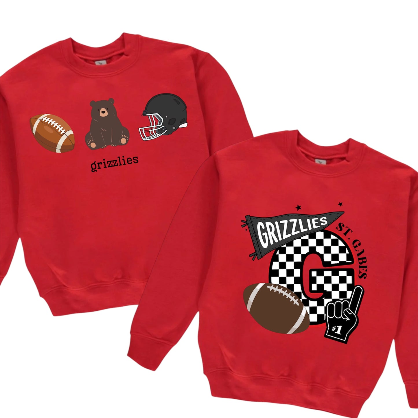 St. Gabriel Grizzlies FOOTBALL 🏈 Crewneck {YOUTH}