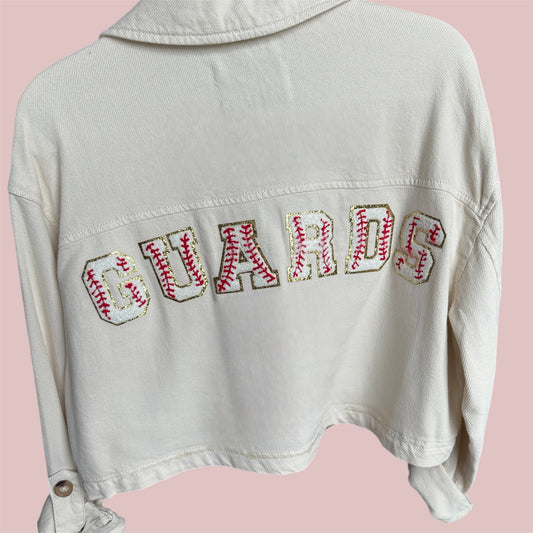 GUARDS CREAM CROPPED JEAN JACKET