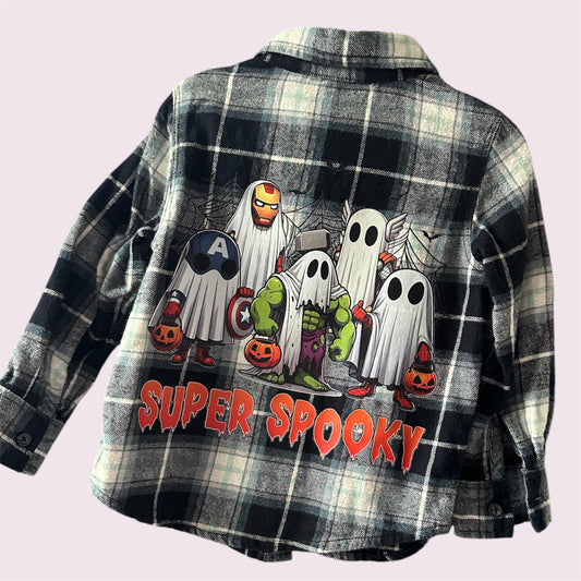 Halloween SuperHero Ghost Flannel