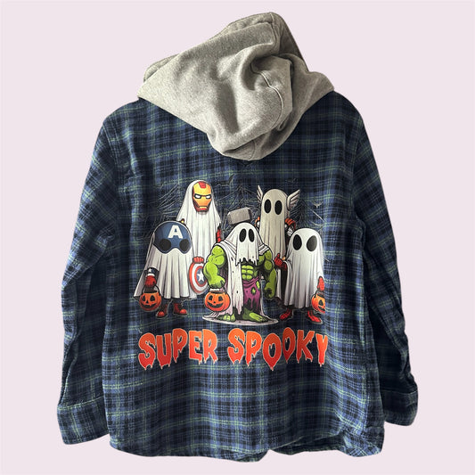 Halloween SuperHero Ghost Flannel