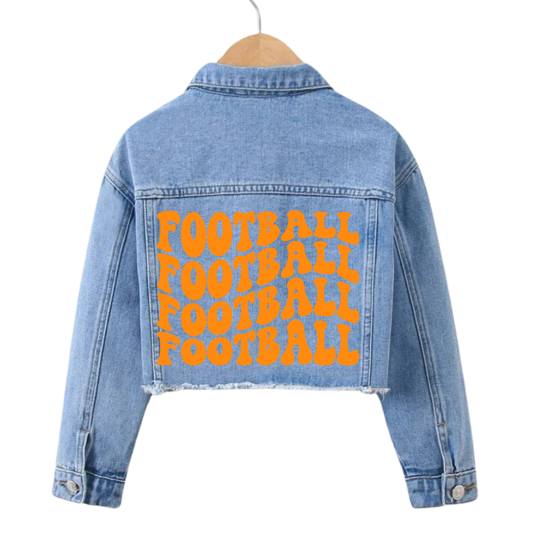 Wavy Football Jean Jacket