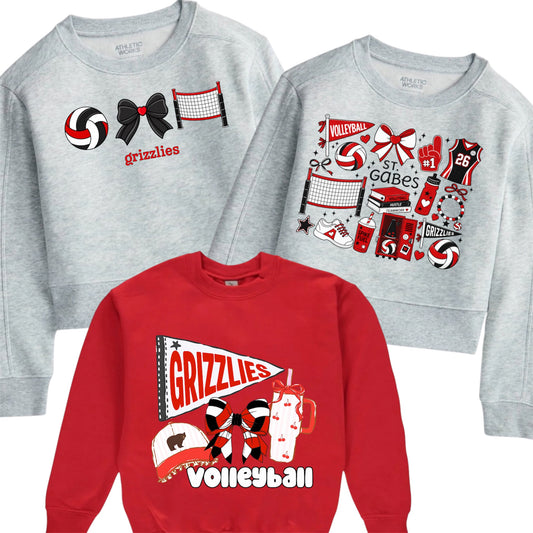 St. Gabriel Grizzlies Volleyball Crewneck {YOUTH}