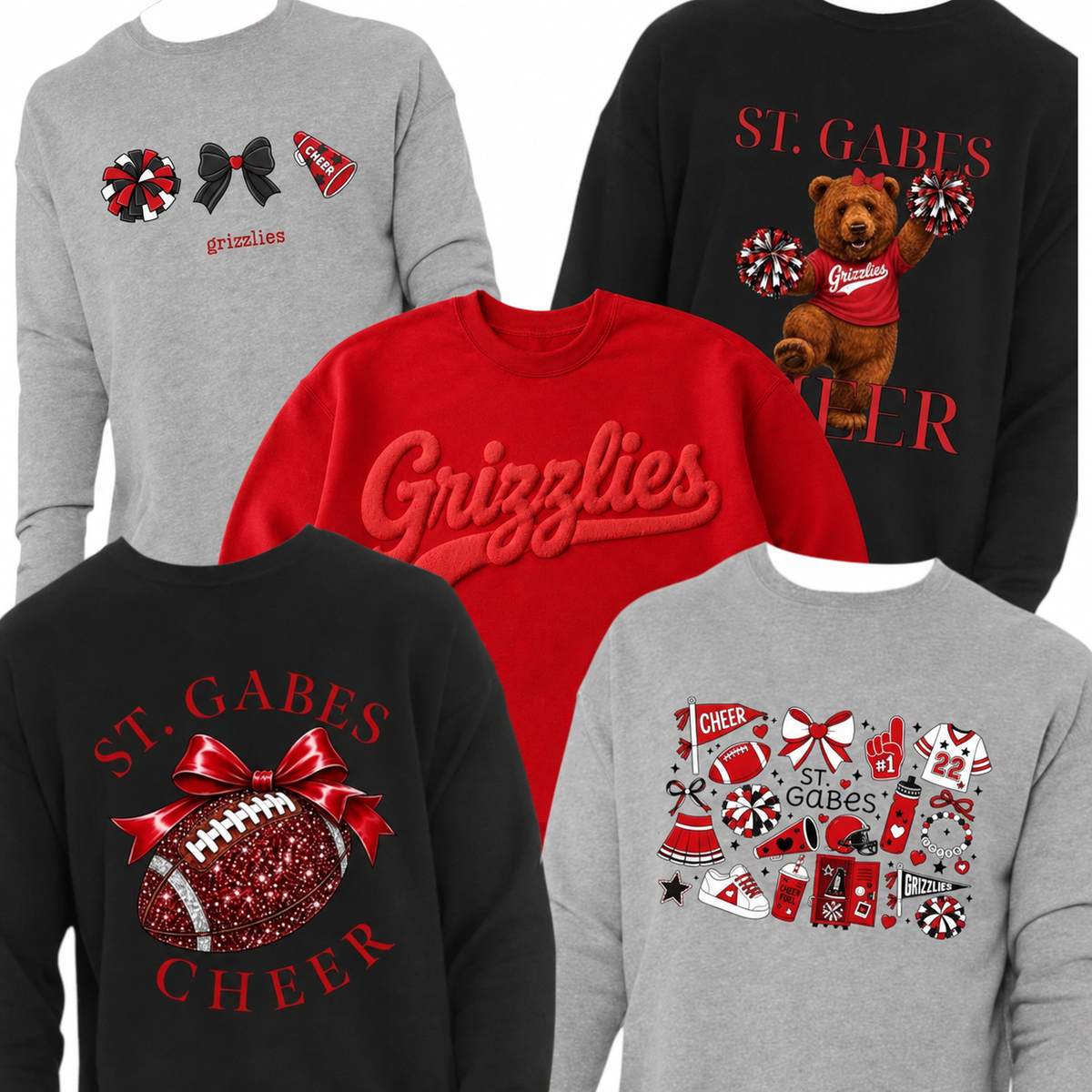 St. Gabriel Grizzlies CHEER 📣 TEAM Crewneck {Adult}