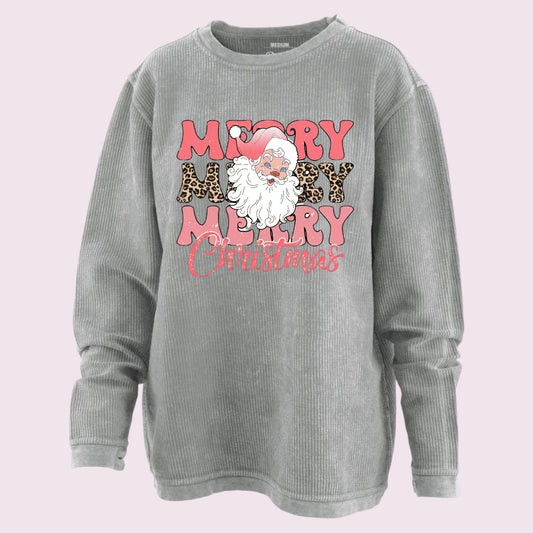 Adult Comfy Corded Merry Crewneck