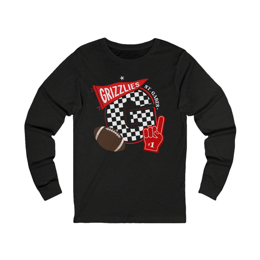 Grizzlies Football Adult Long Sleeve T-Shirt